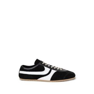 Dries Van Noten Men Suede Sneakers With Leather Inserts